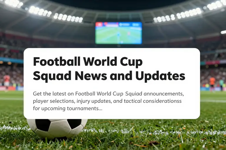 Football World Cup Squad News and Updates